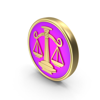 Horoscope Zodiac Sign Libra Coin PNG & PSD Images