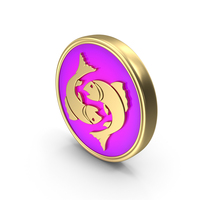 Horoscope Zodiac Sign Pisces Coin PNG & PSD Images