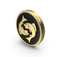 Horoscope Zodiac Sign Pisces Coin PNG & PSD Images