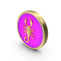 Horoscope Zodiac Sign Scorpion Coin PNG & PSD Images