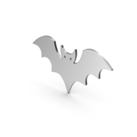 Symbol Halloween Bat Silver PNG & PSD Images
