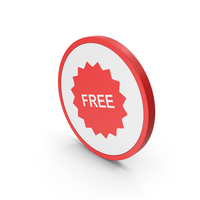 Icon Free Badge Red PNG & PSD Images