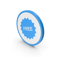 Icon Free Badge Blue PNG & PSD Images