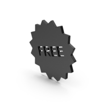 Symbol Free Badge Black PNG & PSD Images