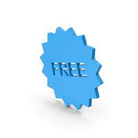 Symbol Free Badge Blue PNG & PSD Images
