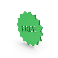 Symbol Free Badge Green PNG & PSD Images