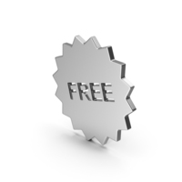 Symbol Free Badge Silver PNG & PSD Images