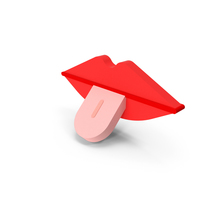 Lips with Tongue Icon PNG & PSD Images
