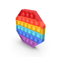 Rainbow Octagon Pop It Toy PNG & PSD Images