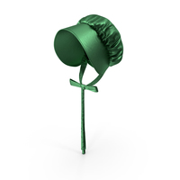Emerald Satin Bonnet Hat PNG & PSD Images