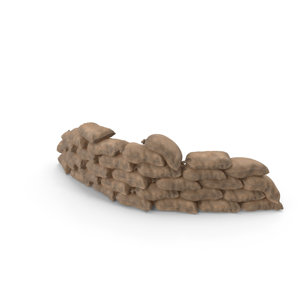 Dusty Semicircle Sandbag Wall PNG & PSD Images