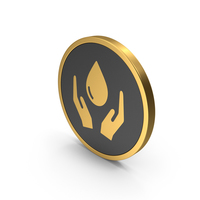 Gold Icon Save Water PNG & PSD Images