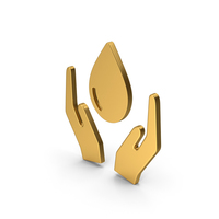Symbol Save Water Gold PNG & PSD Images