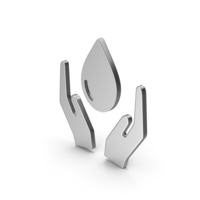 Symbol Save Water Silver PNG & PSD Images