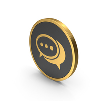 Gold Icon Chatting PNG & PSD Images