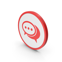 Icon Chatting Red PNG & PSD Images