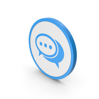 Icon Chatting Blue PNG & PSD Images