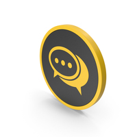 Yellow Chatting Icon PNG & PSD Images