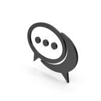 Symbol Chatting Black PNG & PSD Images