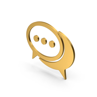 Symbol Chatting Gold PNG & PSD Images