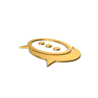 Gold Symbol Chatting PNG & PSD Images