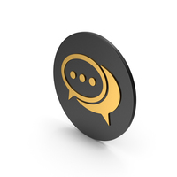 Gold Chatting Icon PNG & PSD Images