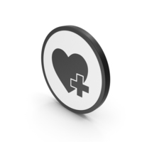 Icon Heart With Medical Cross PNG & PSD Images
