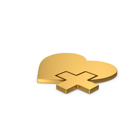 Gold Symbol Medical Heart PNG & PSD Images