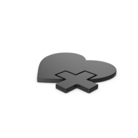 Black Symbol Medical Heart PNG & PSD Images
