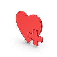 Symbol Medical Heart Red PNG & PSD Images