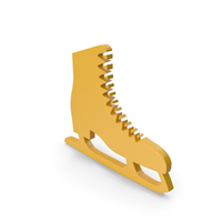 Yellow Ice Skate Symbol PNG & PSD Images