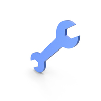 Blue Wrench Symbol PNG & PSD Images