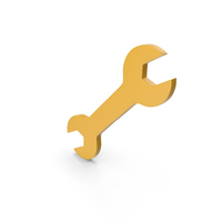 Yellow Wrench Symbol PNG & PSD Images