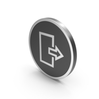 Silver Icon Logout PNG & PSD Images
