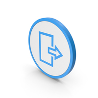 Icon Logout Blue PNG & PSD Images