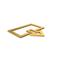 Gold Symbol Logout PNG & PSD Images