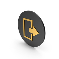 Logout Gold Icon PNG & PSD Images
