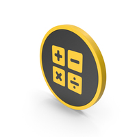 Icon Calculator Yellow PNG & PSD Images