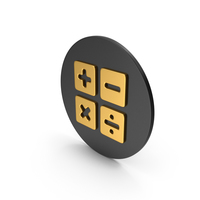 Calculator Gold Icon PNG & PSD Images