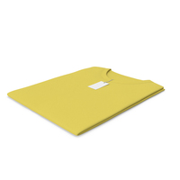 Male Crew Neck Folded With Tag Yellow PNG & PSD Images