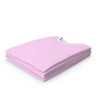 Male Crew Neck Folded Stacked White And Pink PNG & PSD Images