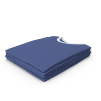 Male Crew Neck Folded Stacked White And Dark Blue PNG & PSD Images