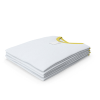 Male Crew Neck Folded Stacked With Tag White And Yellow PNG & PSD Images