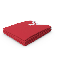 Male Crew Neck Folded Stacked With Tag White And Red PNG & PSD Images