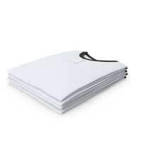 Male Crew Neck Folded Stacked With Tag White And Black PNG & PSD Images