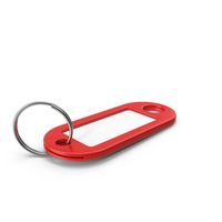 Plastic Key Tag with Split Ring PNG & PSD Images
