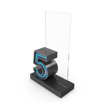 Neon Number Signage 5 PNG & PSD Images