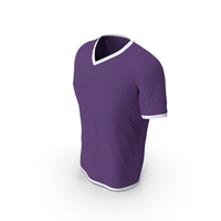 Male V Neck Worn White and Purple PNG & PSD Images