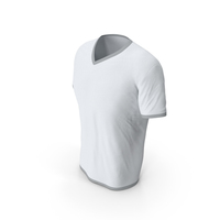 Male V Neck Worn White and Gray PNG & PSD Images