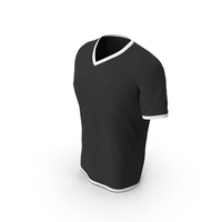 Male V Neck Worn White and Black PNG & PSD Images